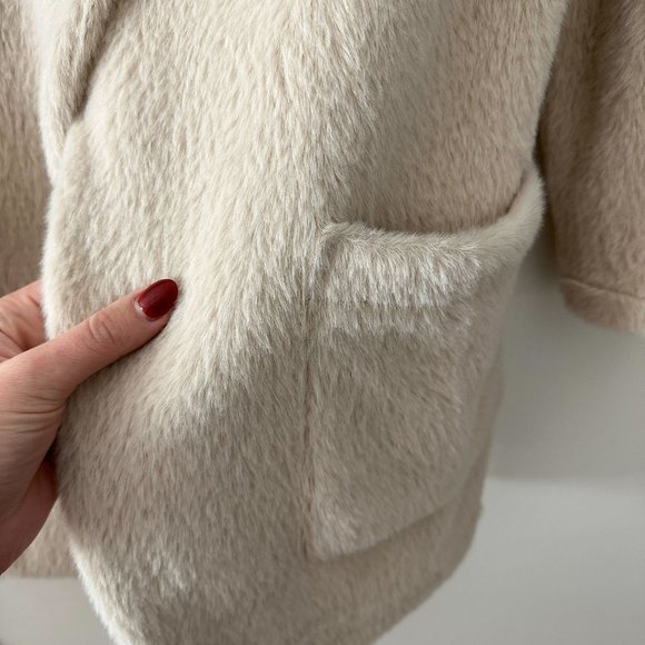 Anthro Velvet Feel Oversized Teddy Coat - Picture 2 of 5